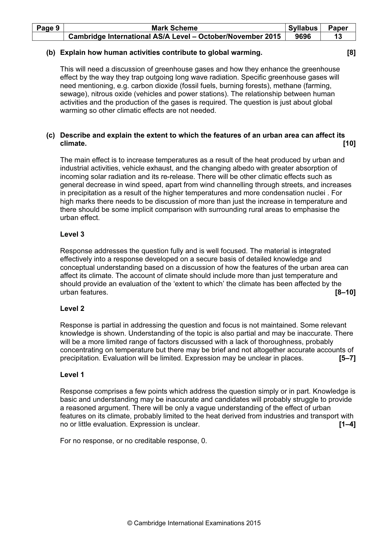 Mark scheme, page 9 of 17