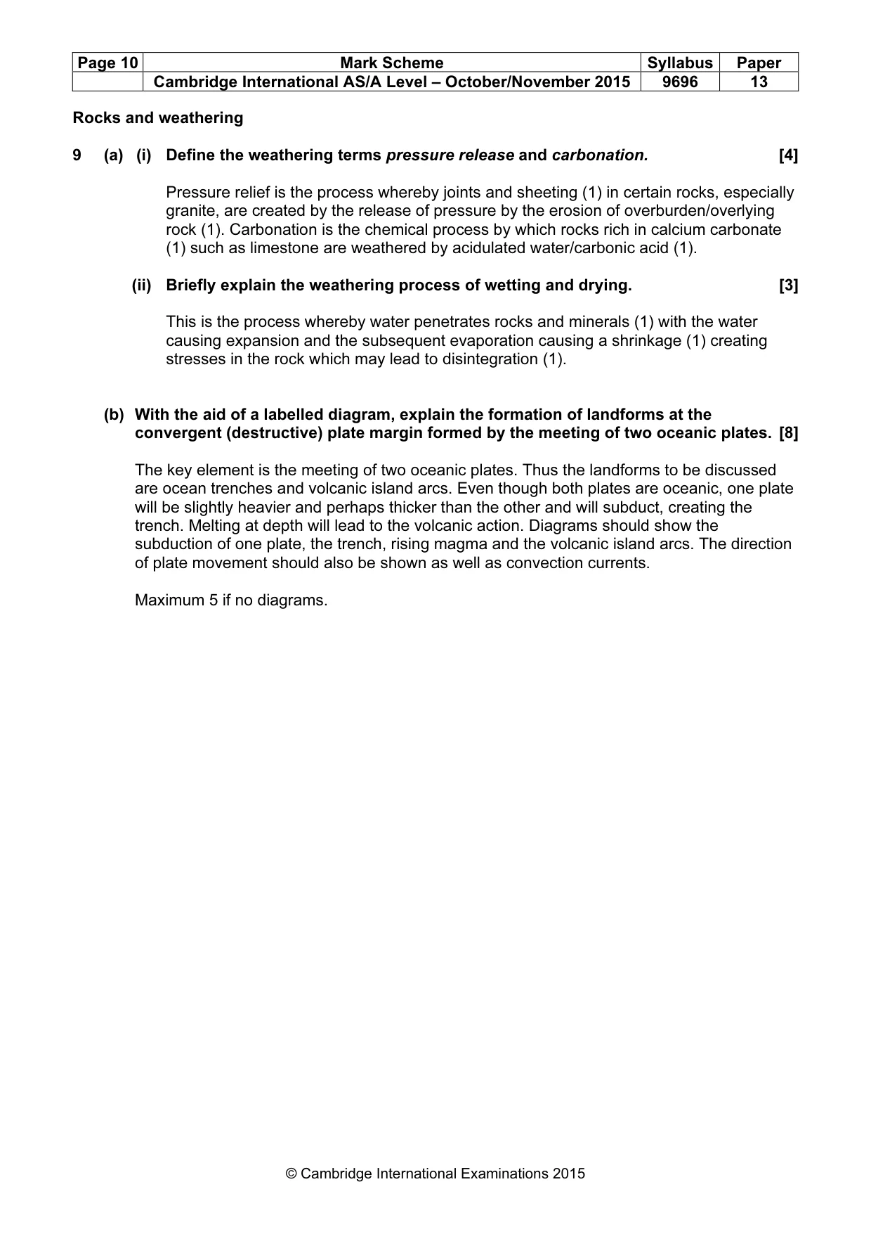 Mark scheme, page 10 of 17
