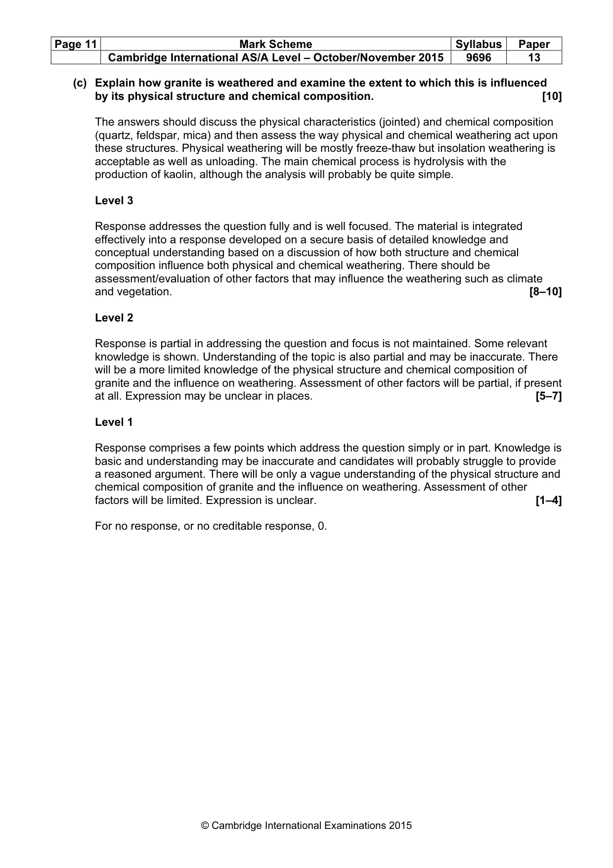 Mark scheme, page 11 of 17