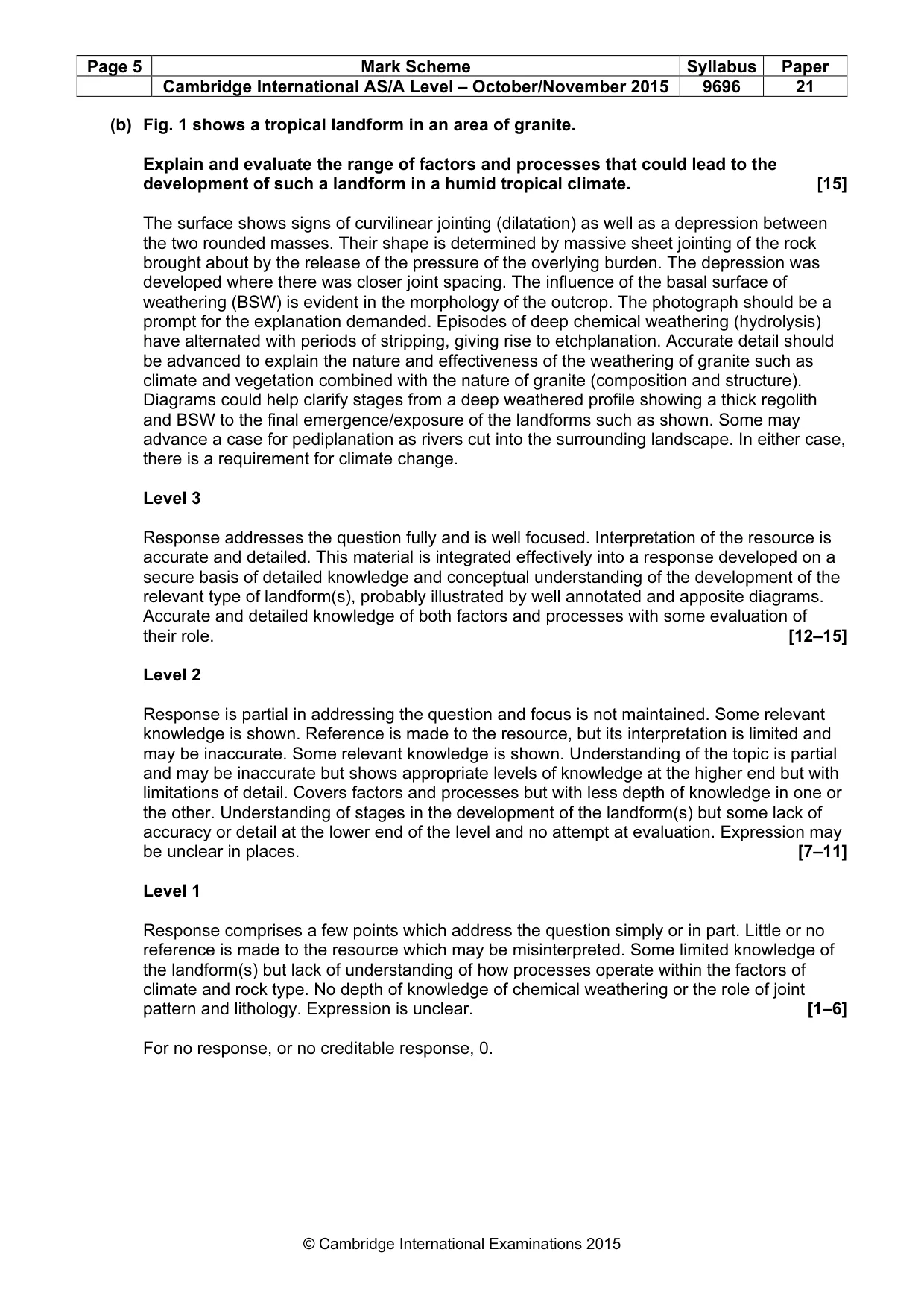 Mark scheme, page 5 of 14