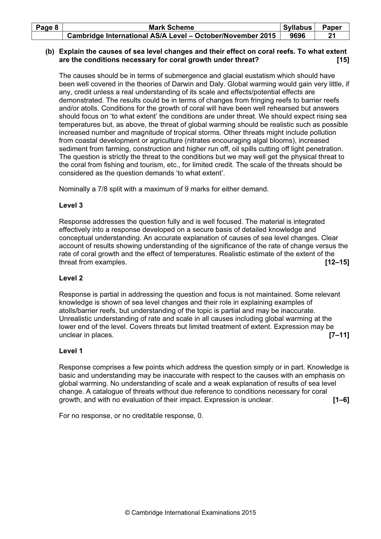 Mark scheme, page 8 of 14