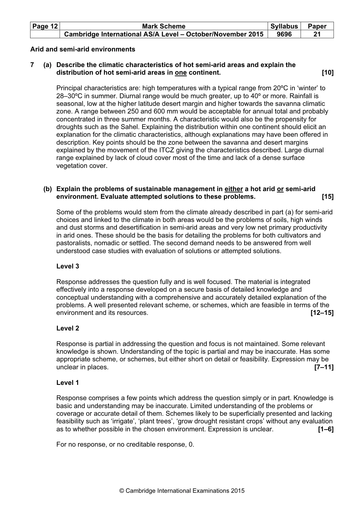 Mark scheme, page 12 of 14