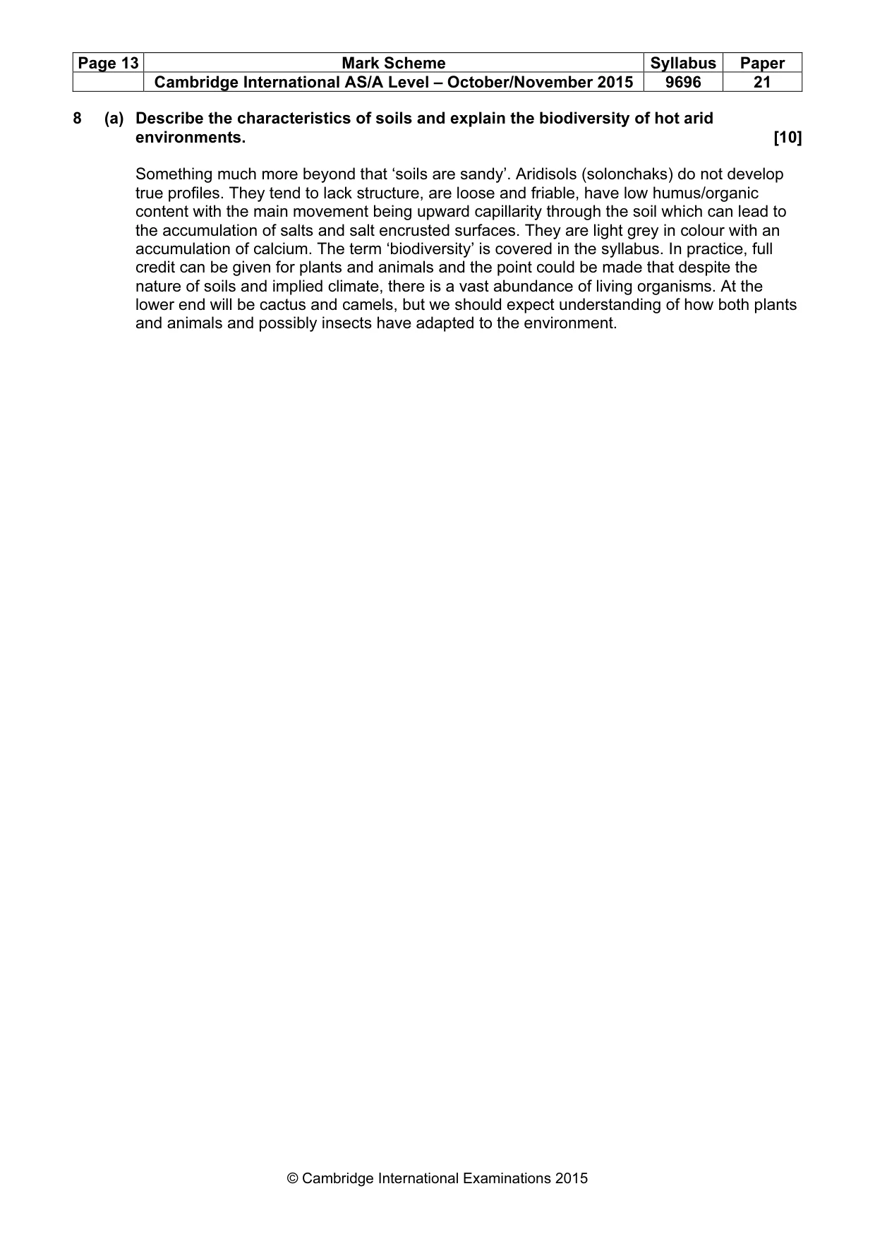 Mark scheme, page 13 of 14