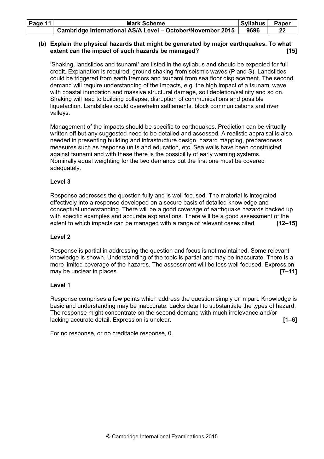 Mark scheme, page 11 of 14