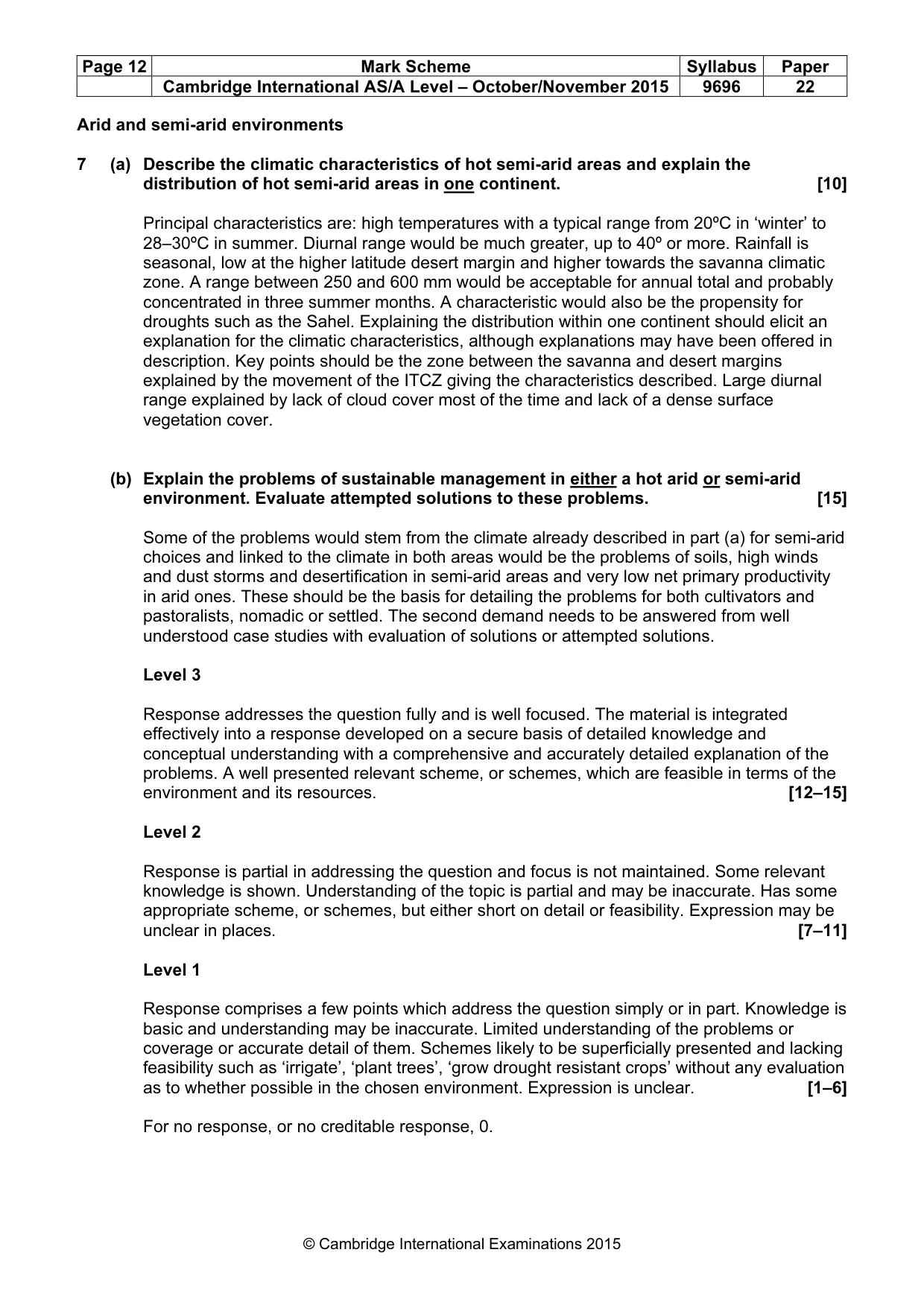 Mark scheme, page 12 of 14