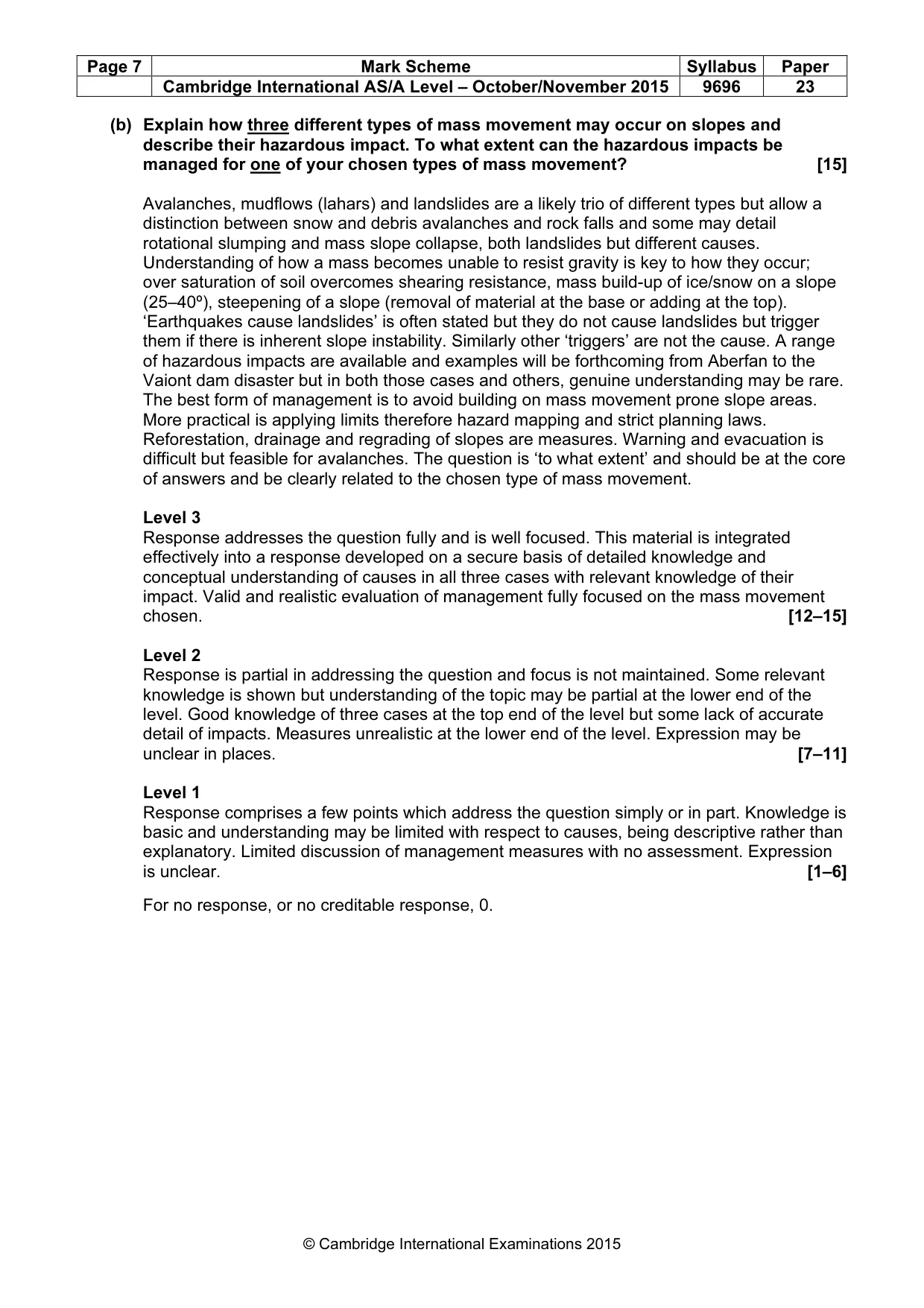 Mark scheme, page 7 of 11