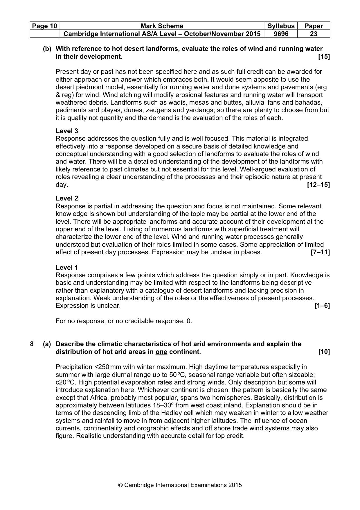 Mark scheme, page 10 of 11
