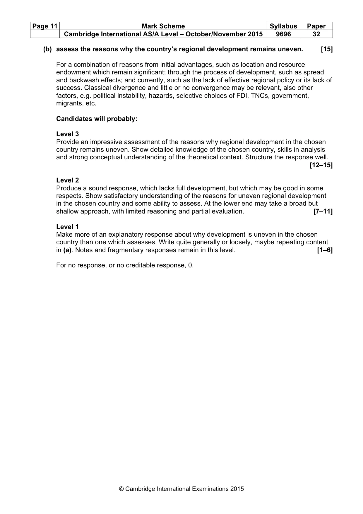 Mark scheme, page 11 of 11