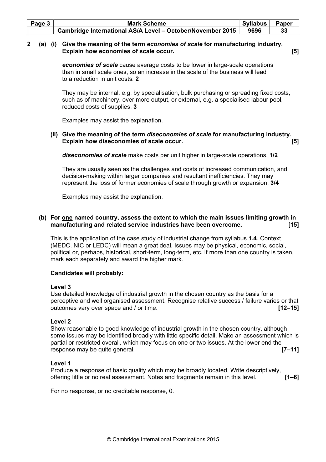 Mark scheme, page 3 of 10