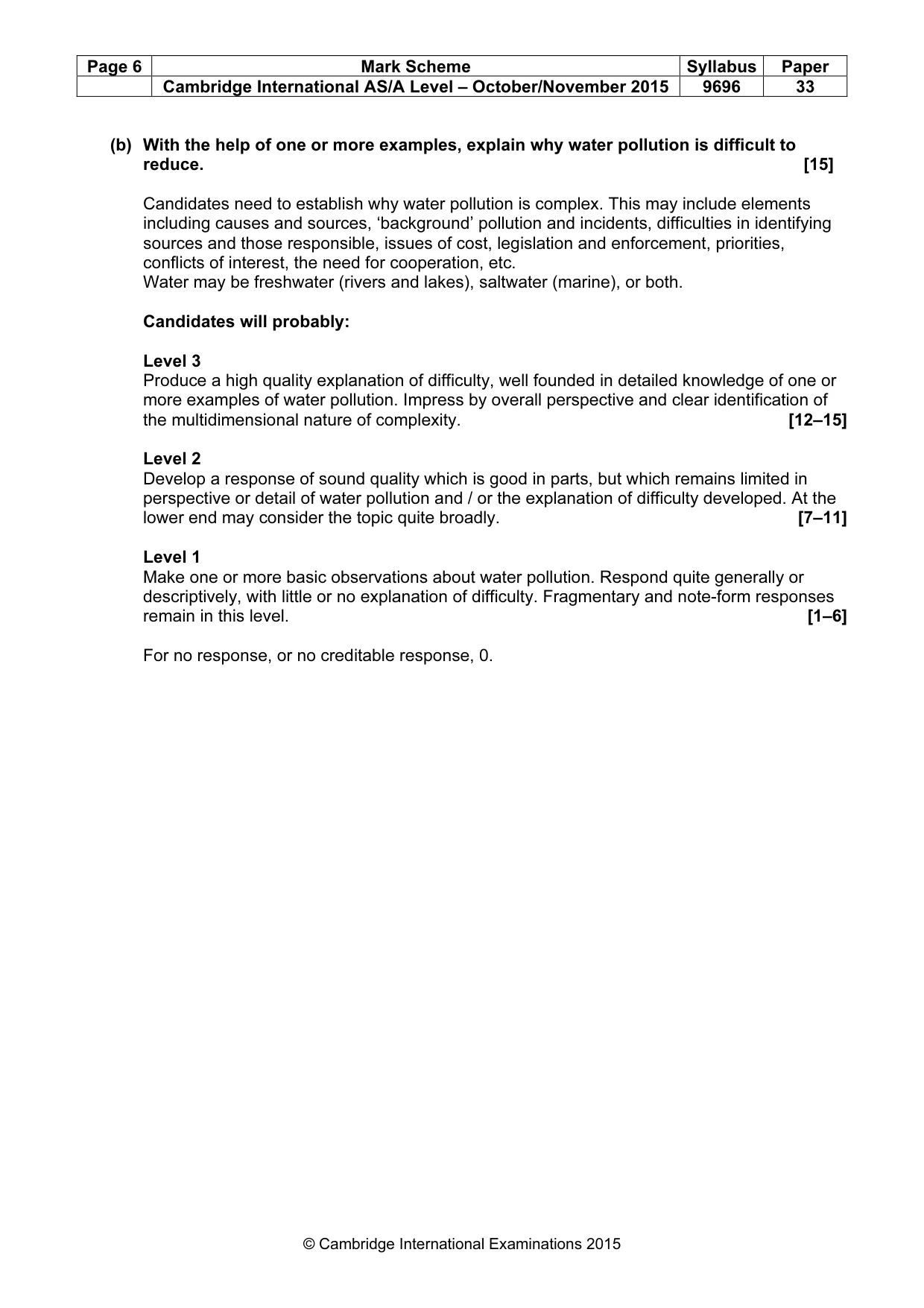 Mark scheme, page 6 of 10