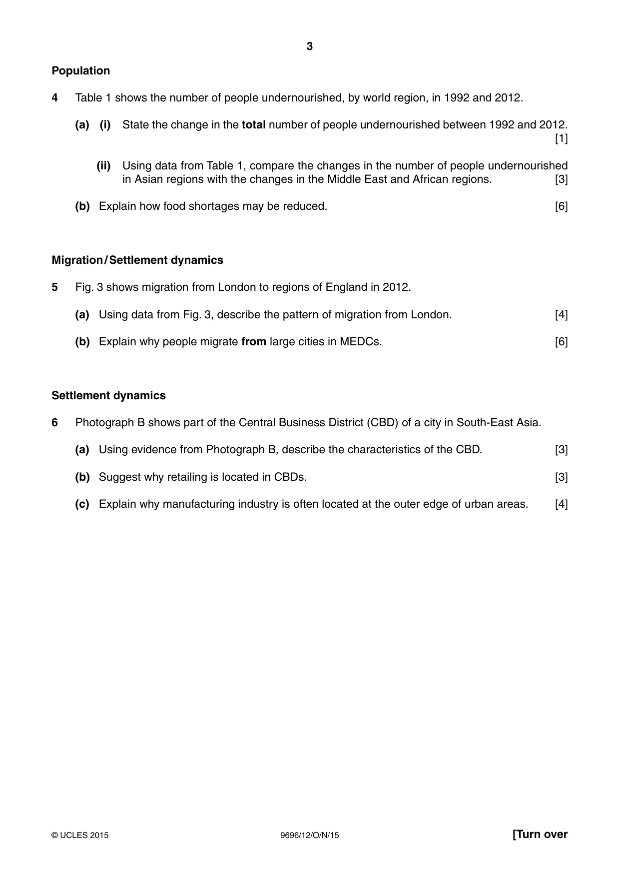 Cambridge A Level Geography 9696 2015 Oct/Nov Paper 1 · Variant 2 question paper, page 3 of 8
