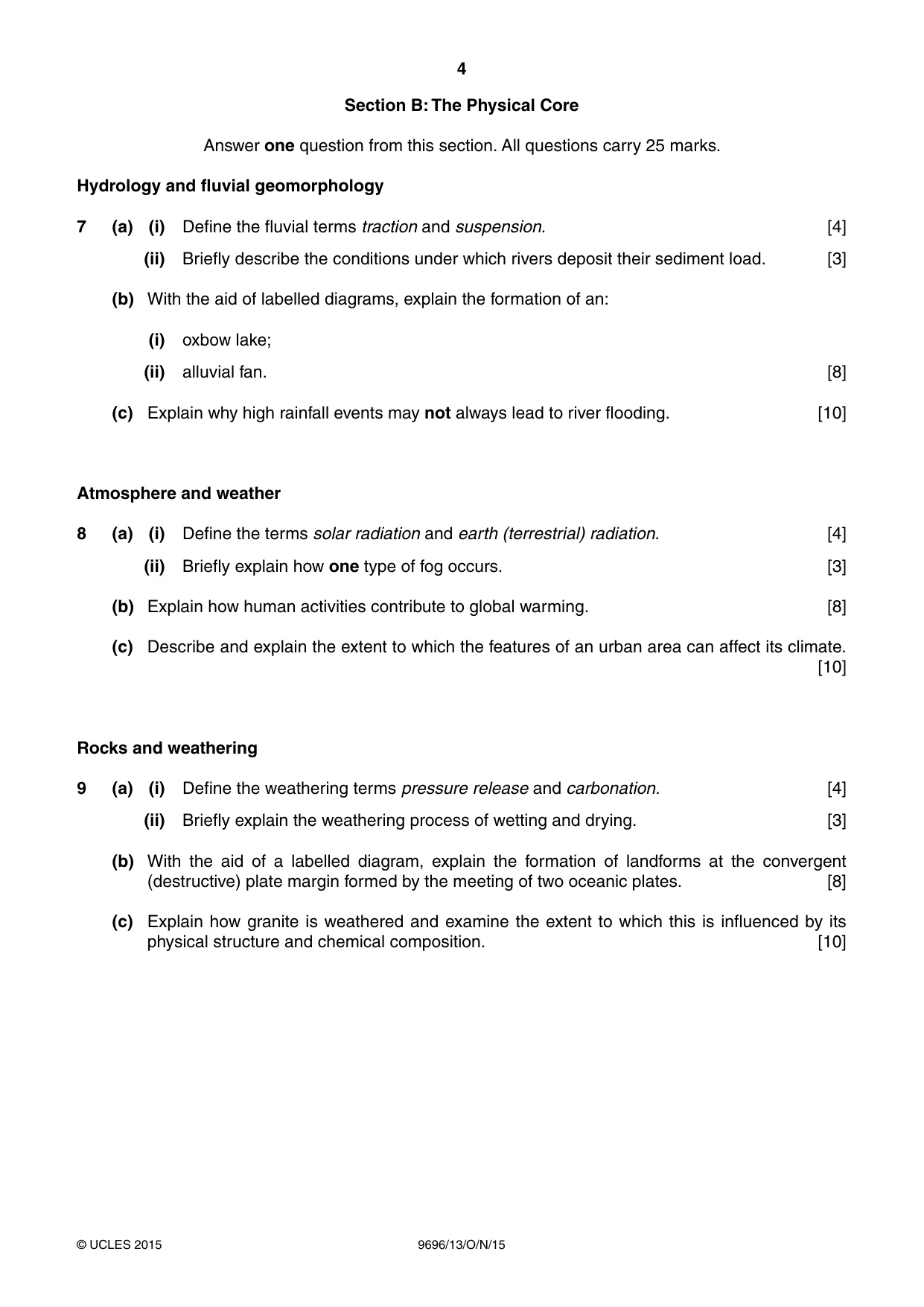 Cambridge A Level Geography 9696 2015 Oct/Nov Paper 1 · Variant 3 question paper, page 4 of 8