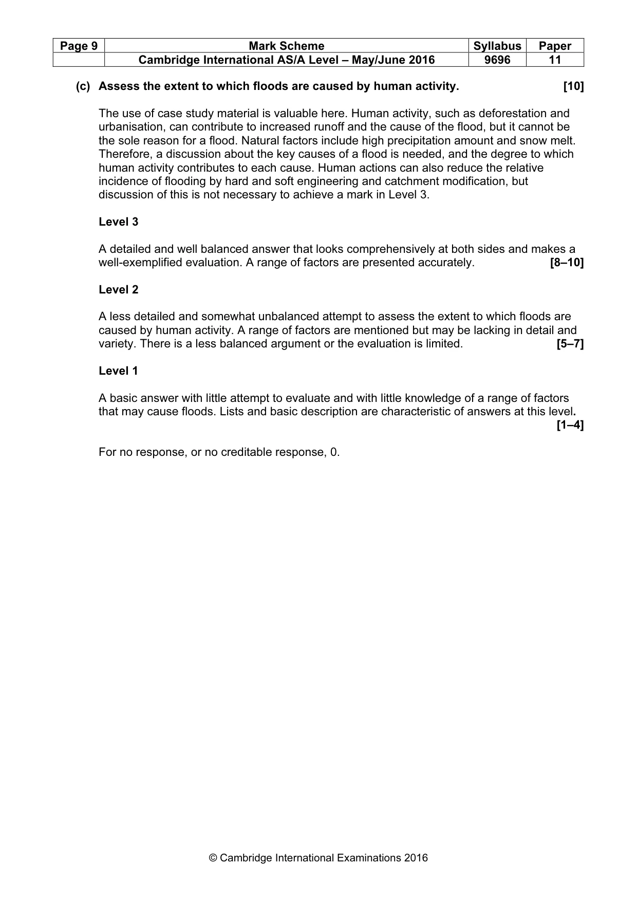 Mark scheme, page 9 of 19