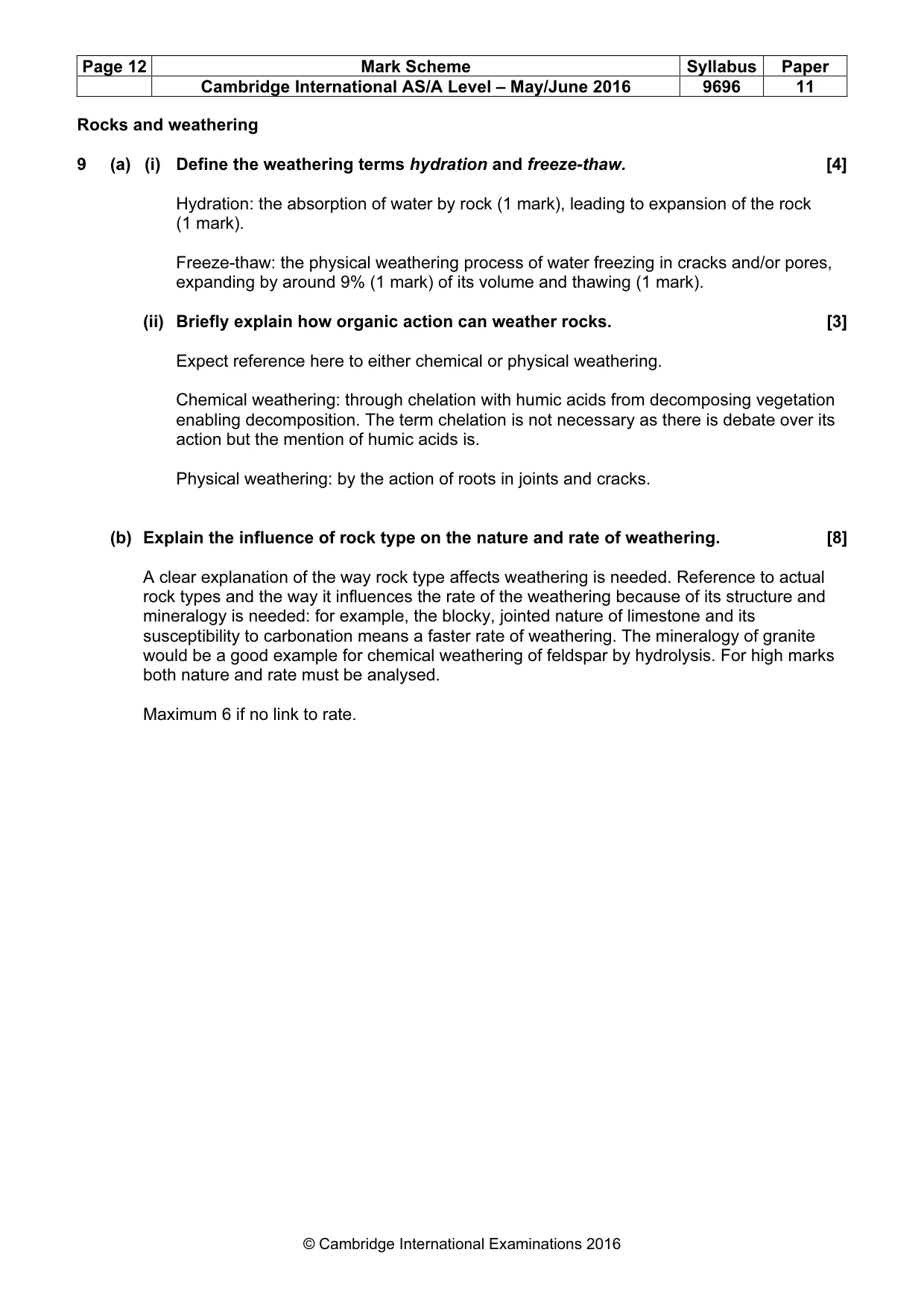 Mark scheme, page 12 of 19
