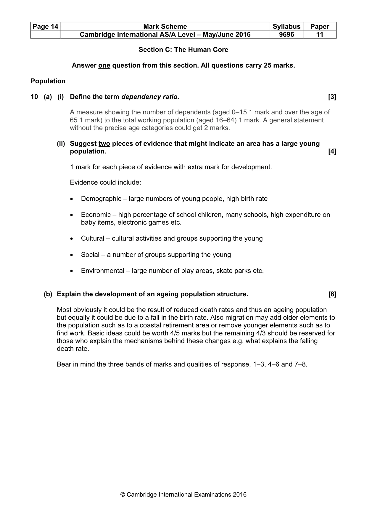 Mark scheme, page 14 of 19