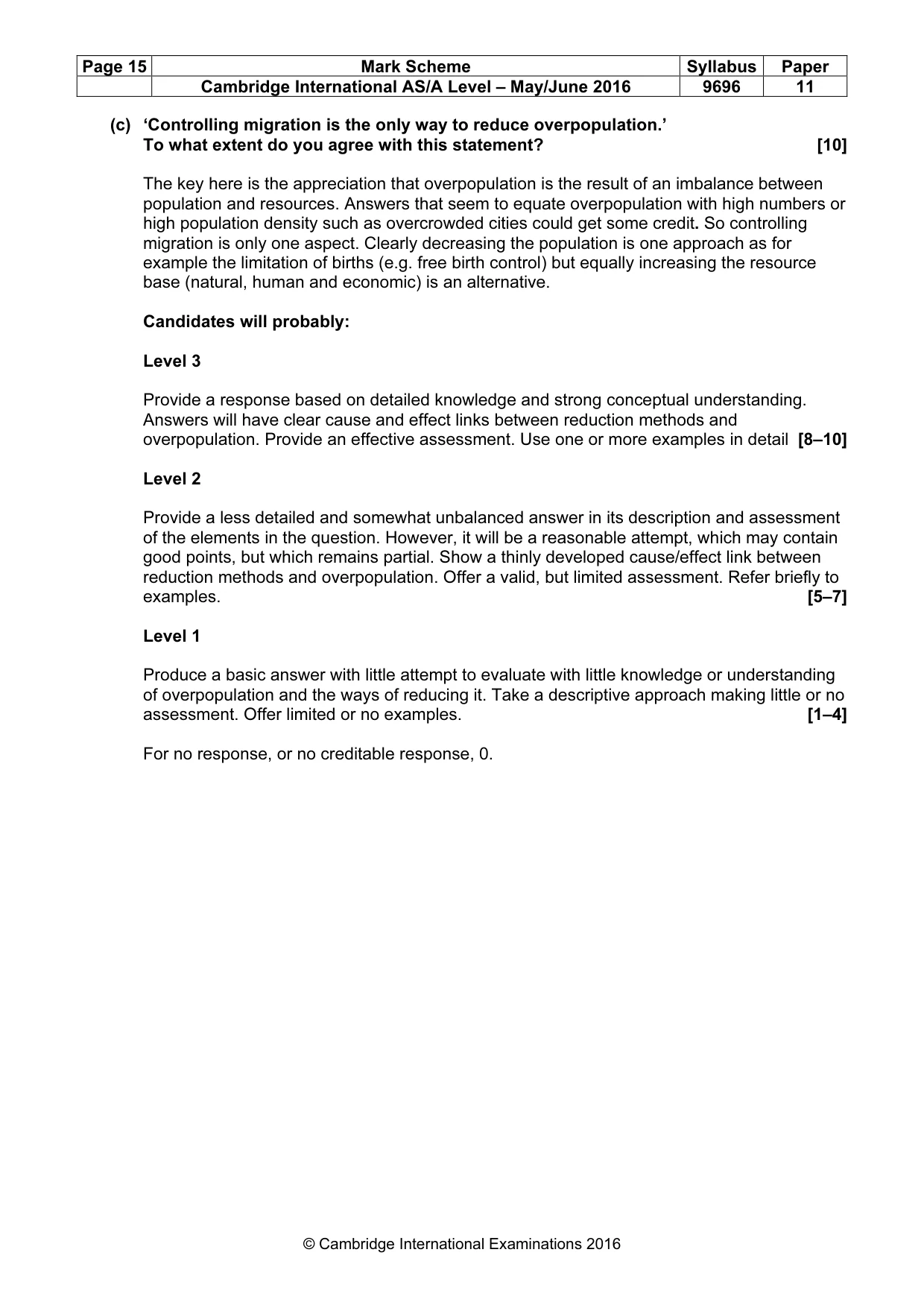 Mark scheme, page 15 of 19