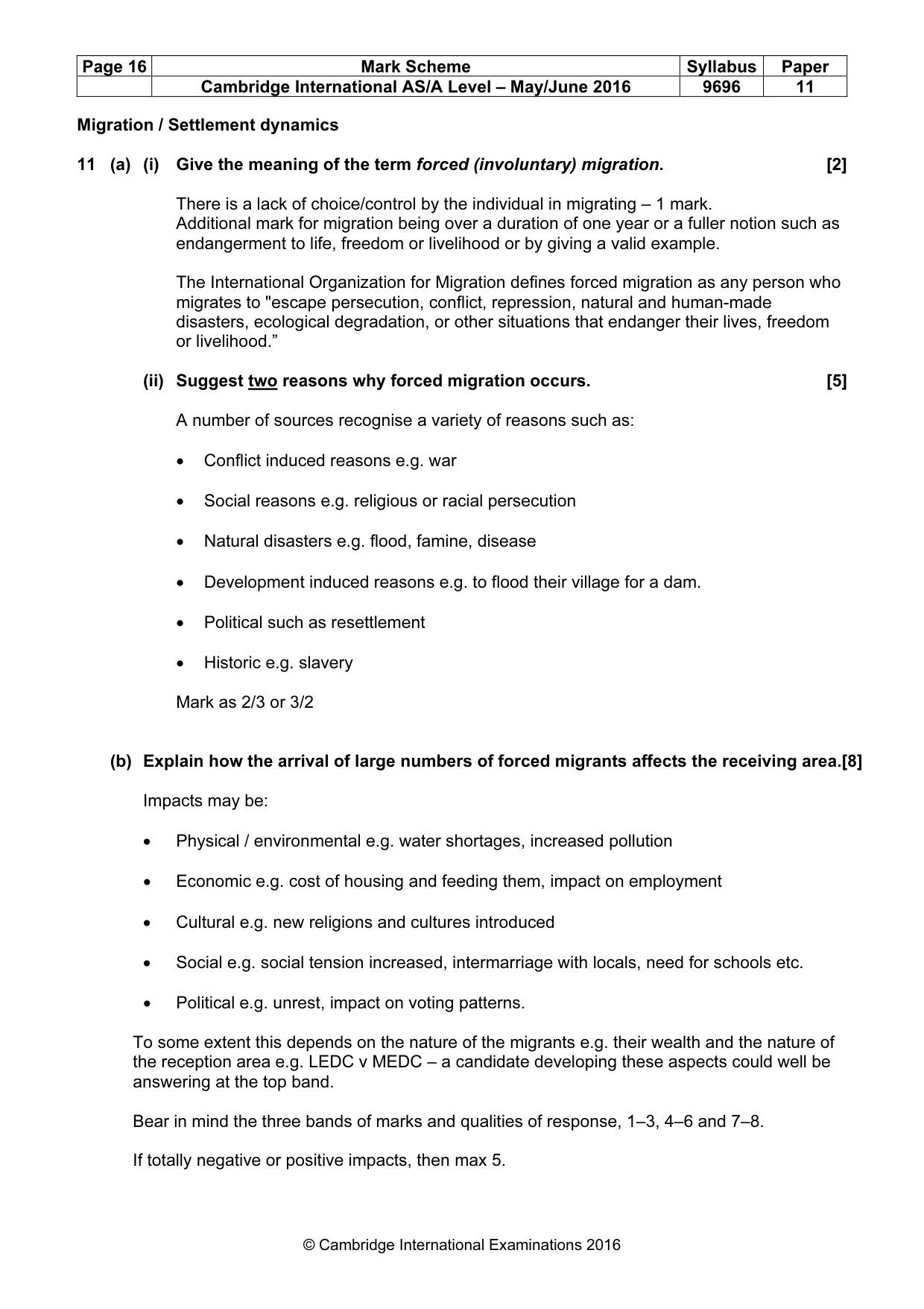 Mark scheme, page 16 of 19