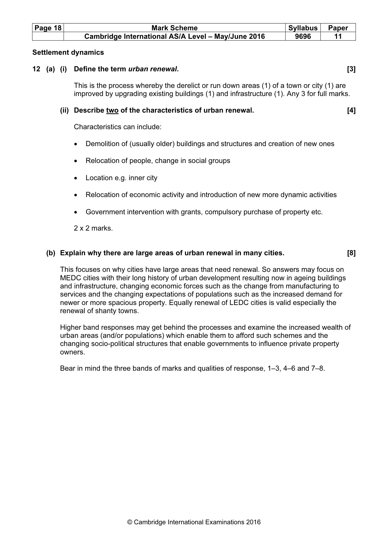 Mark scheme, page 18 of 19