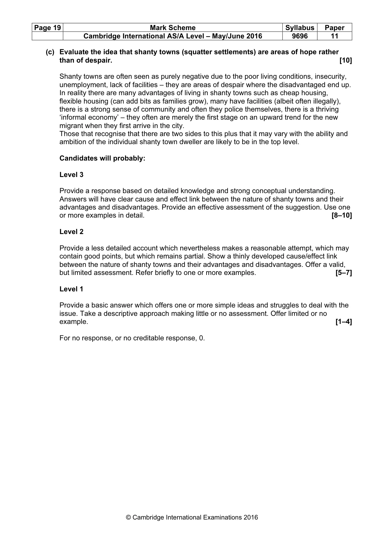 Mark scheme, page 19 of 19