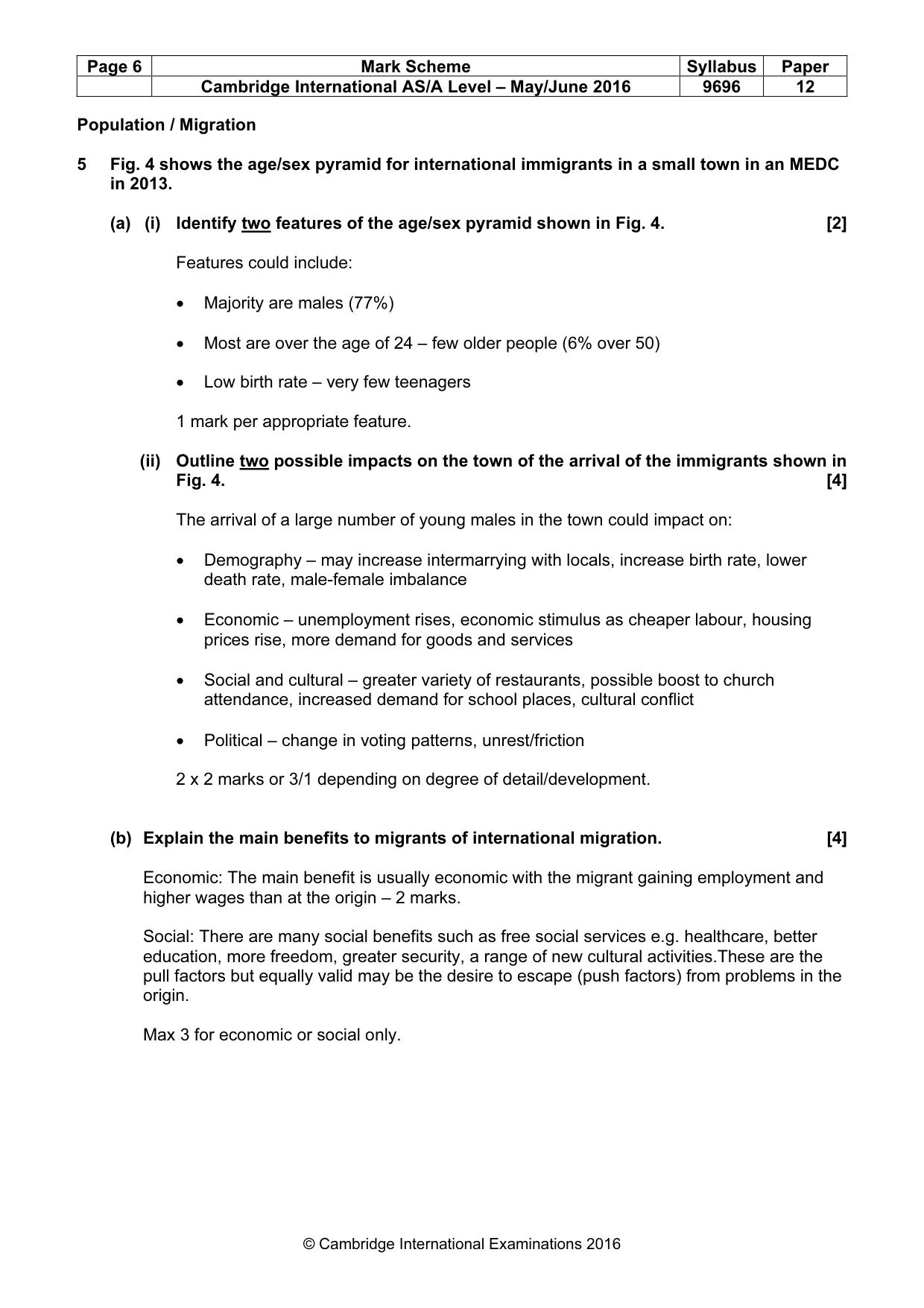 Mark scheme, page 6 of 18