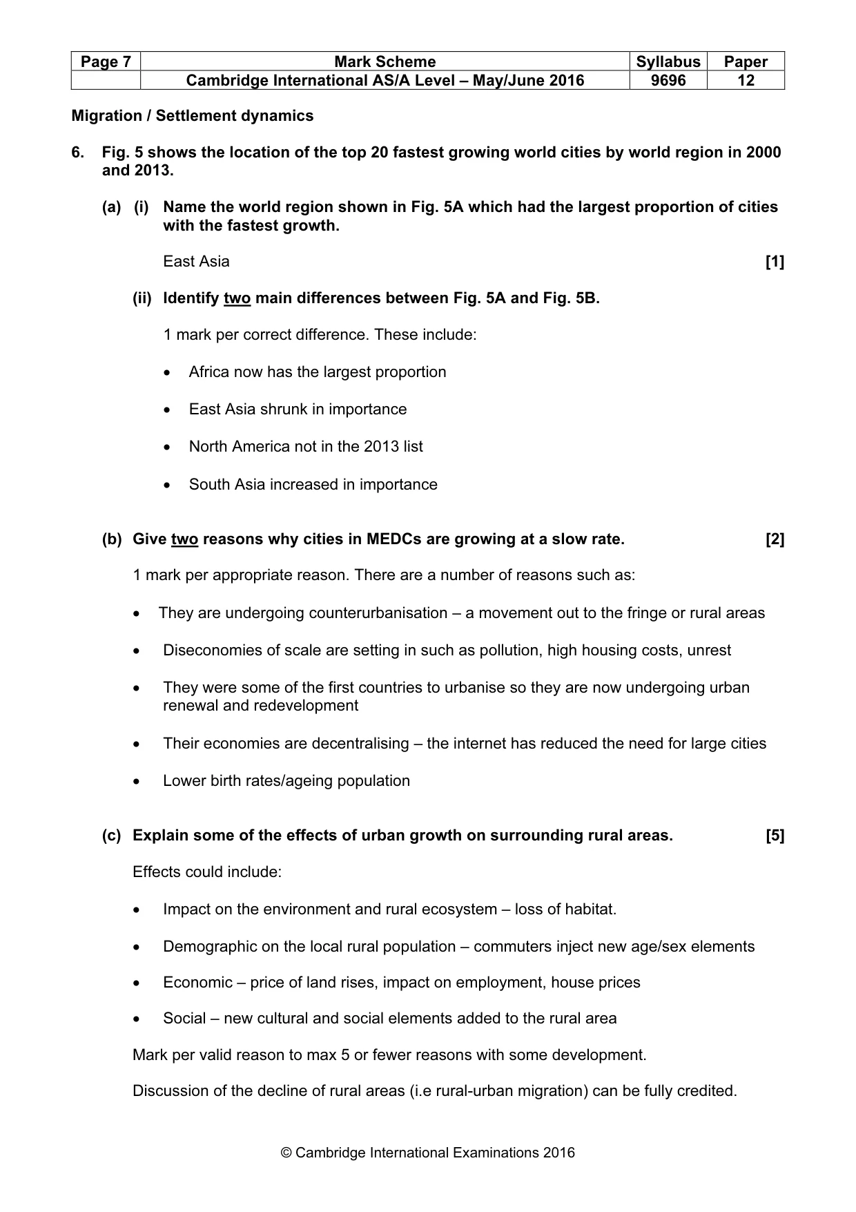 Mark scheme, page 7 of 18