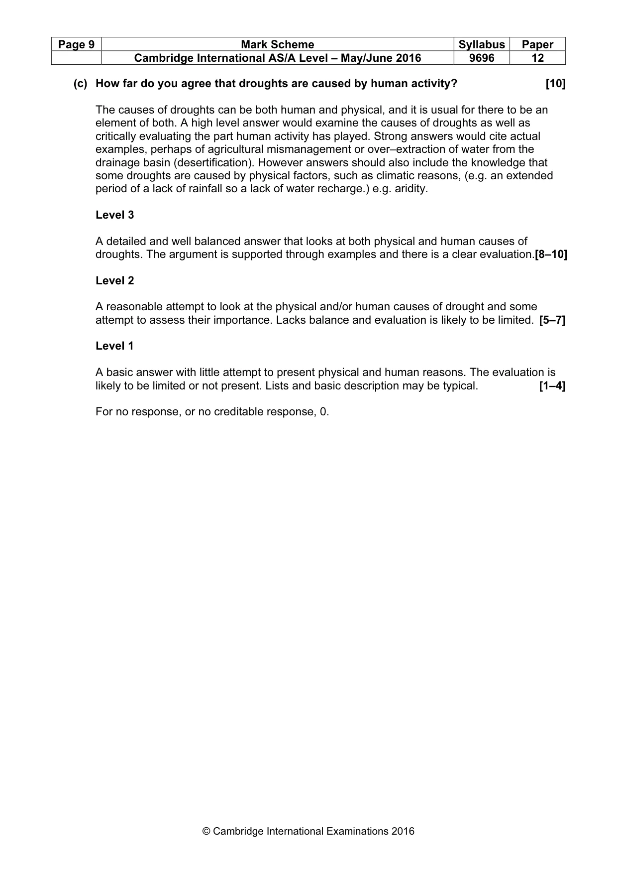 Mark scheme, page 9 of 18
