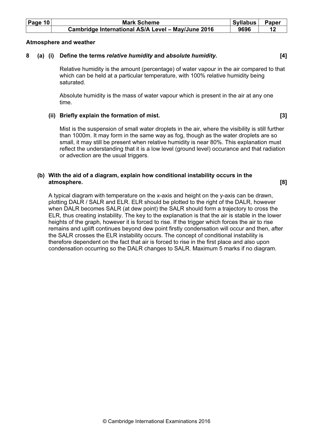 Mark scheme, page 10 of 18