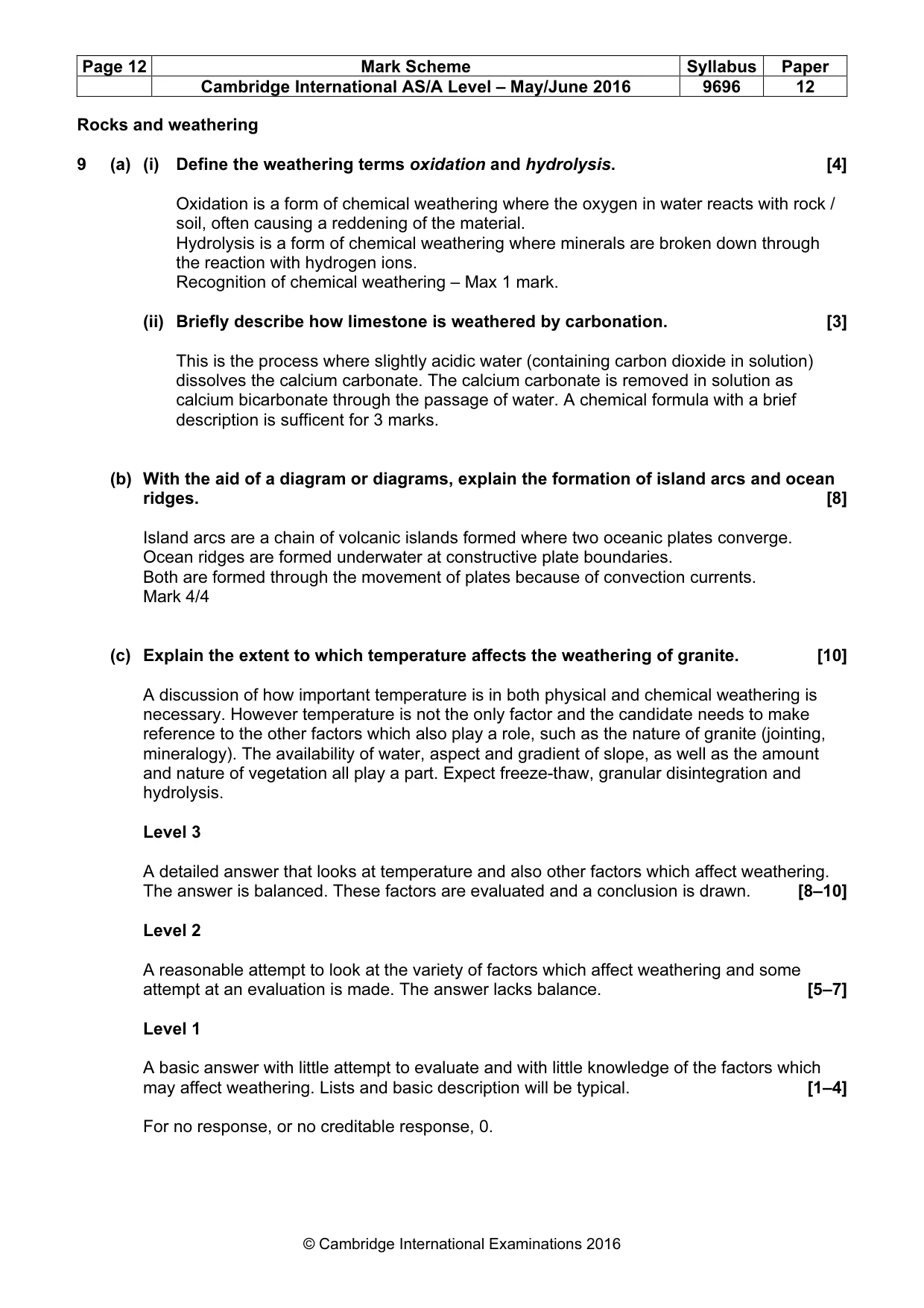 Mark scheme, page 12 of 18
