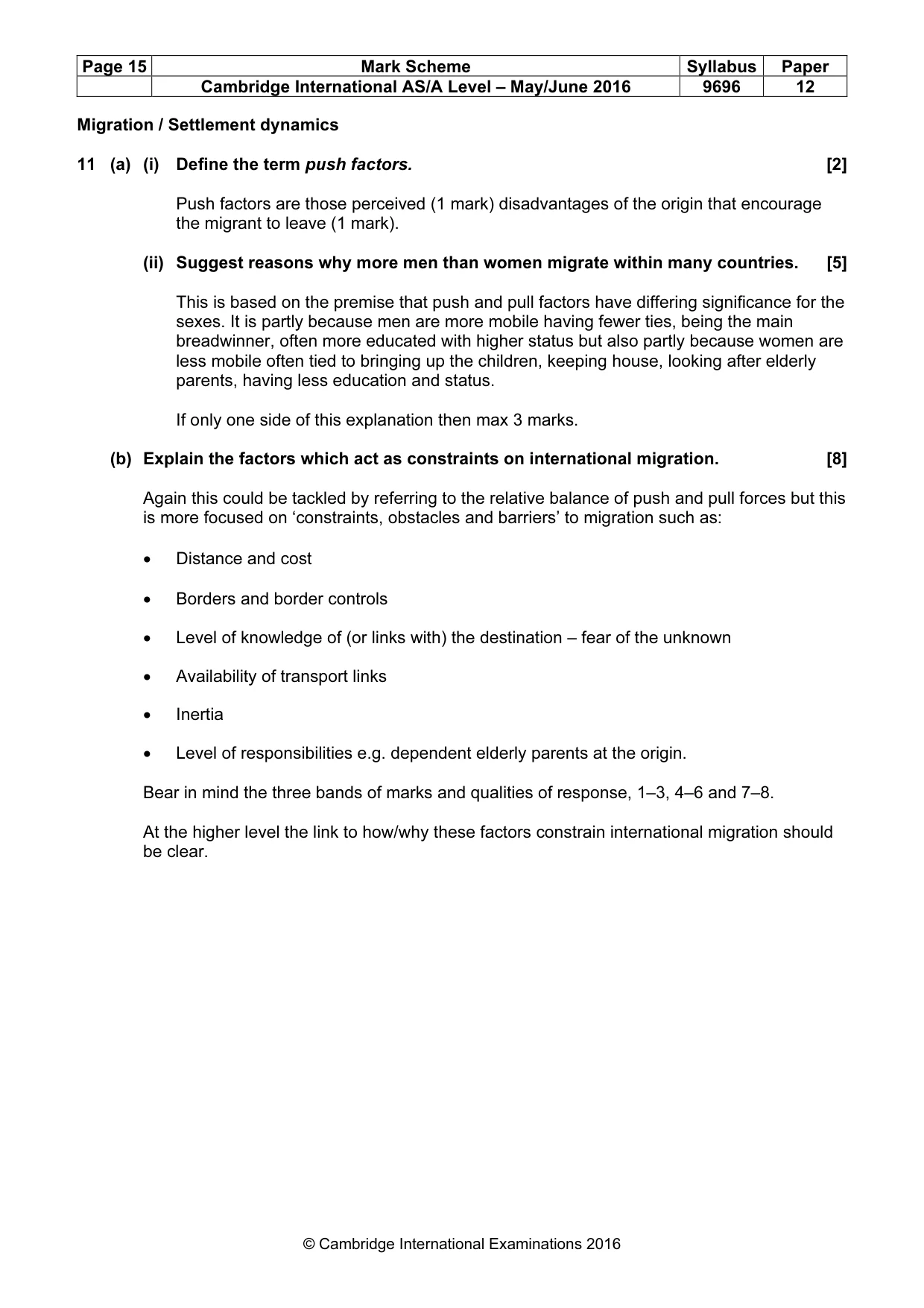 Mark scheme, page 15 of 18