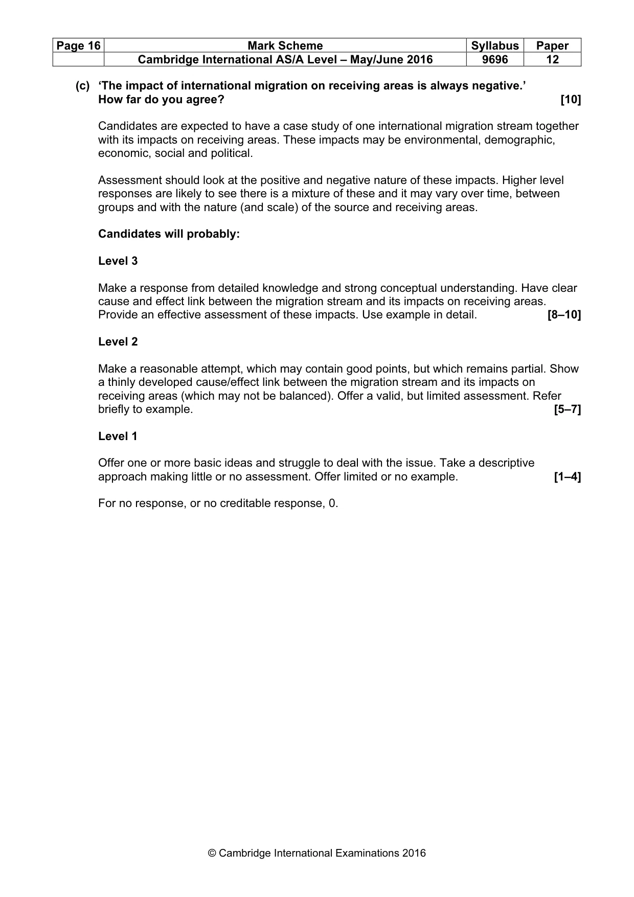 Mark scheme, page 16 of 18