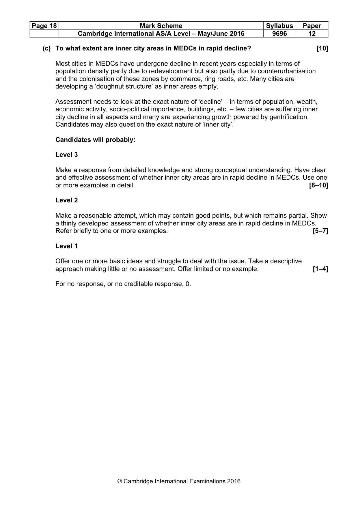 Mark scheme, page 18 of 18