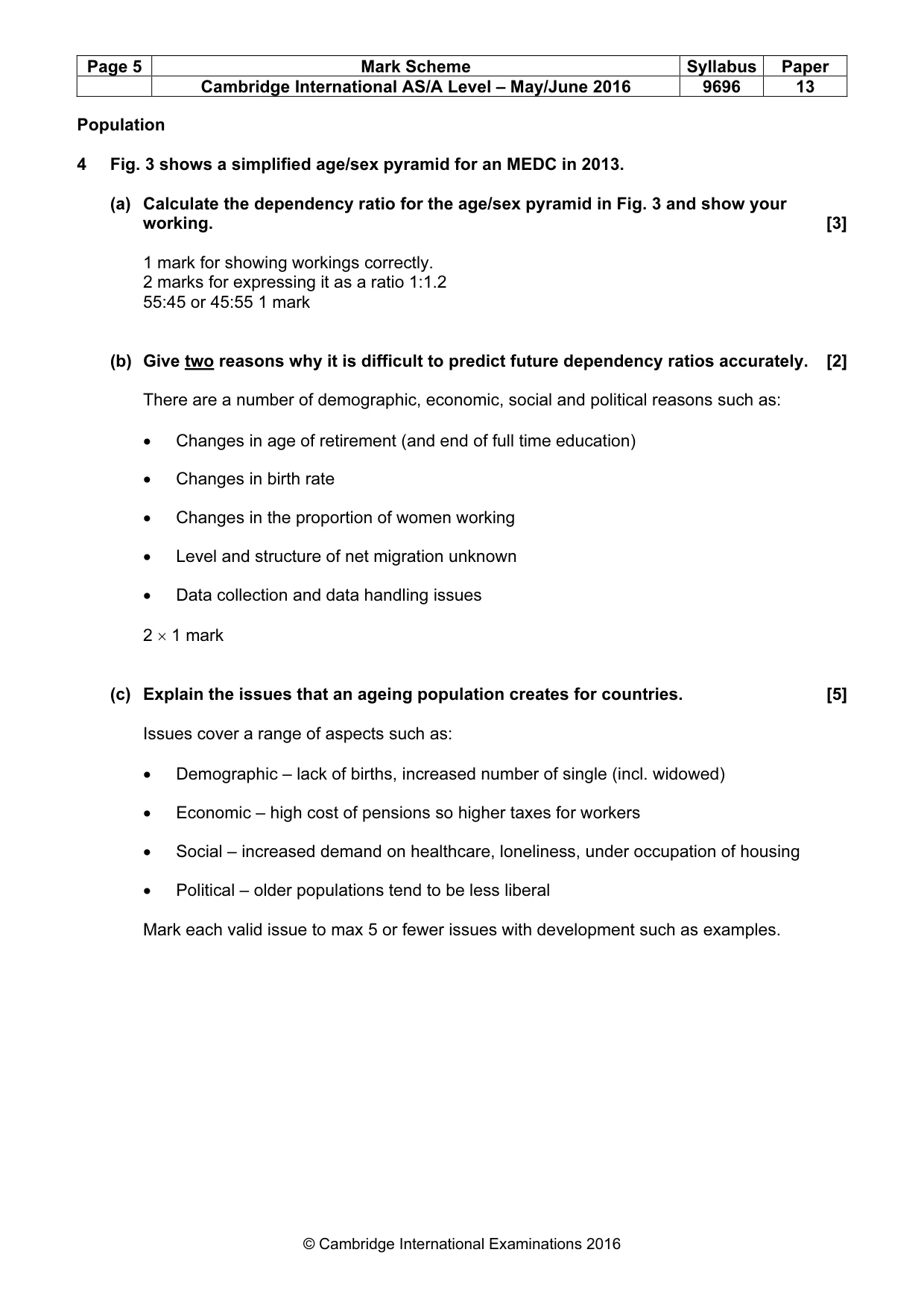 Mark scheme, page 5 of 18