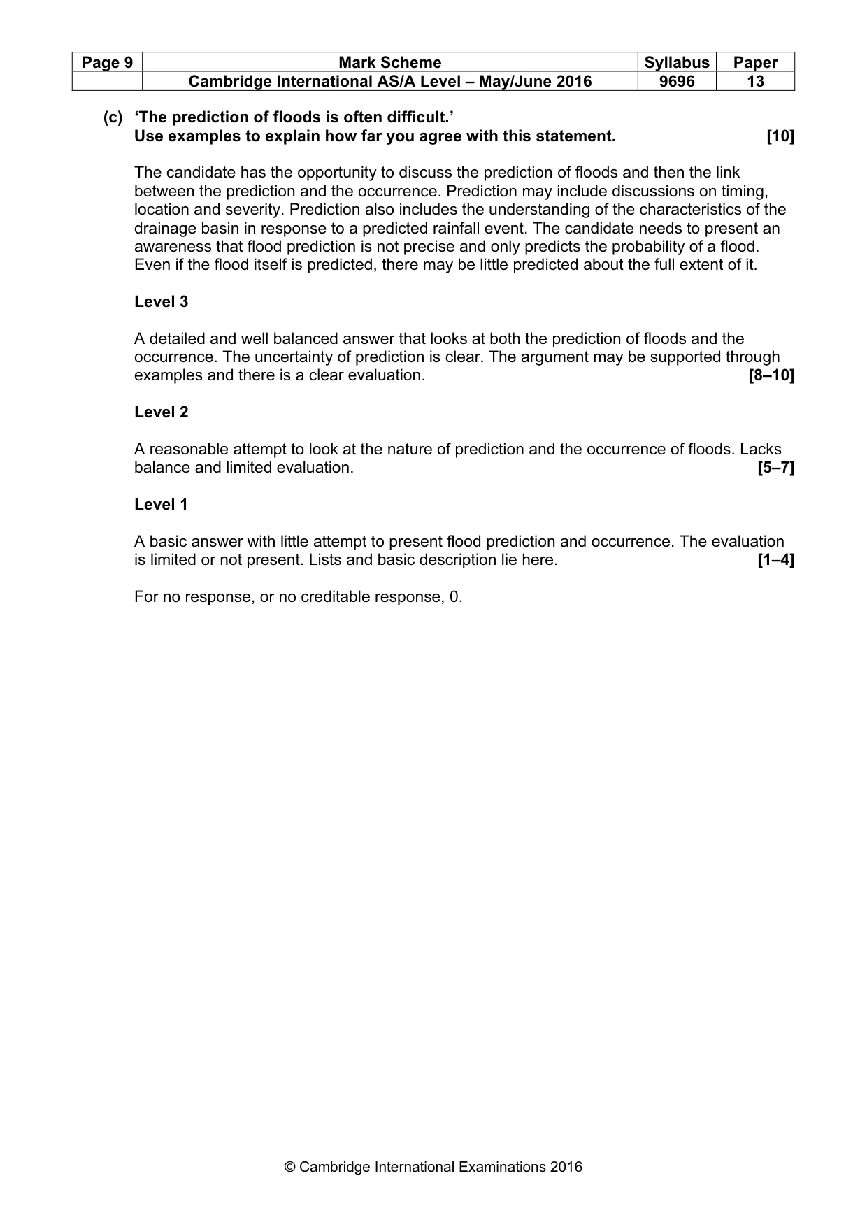 Mark scheme, page 9 of 18