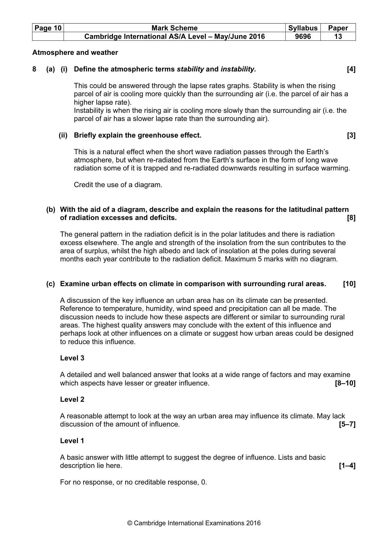 Mark scheme, page 10 of 18