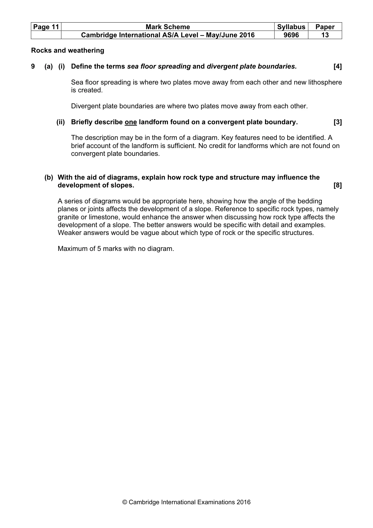 Mark scheme, page 11 of 18
