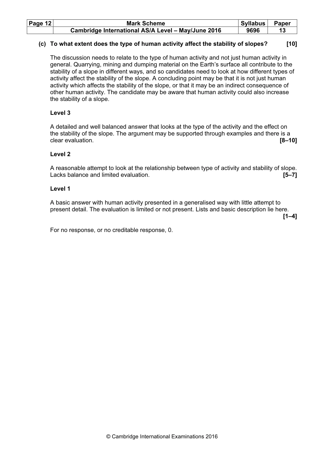 Mark scheme, page 12 of 18