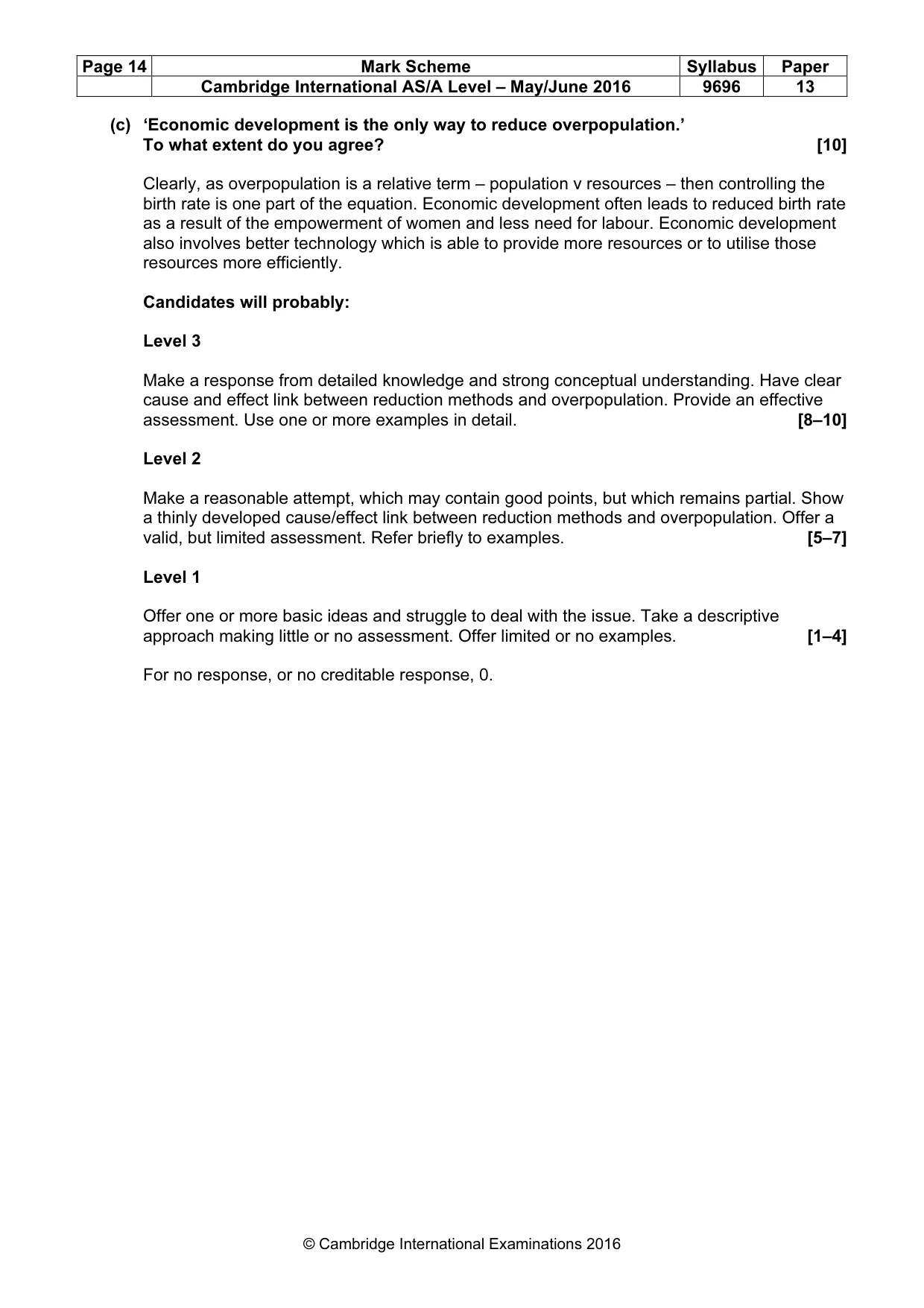 Mark scheme, page 14 of 18
