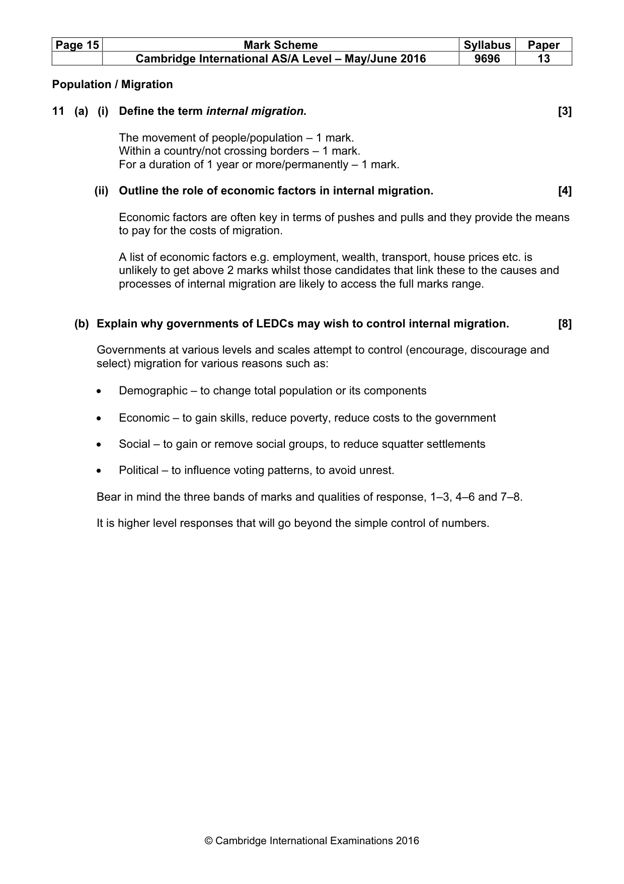 Mark scheme, page 15 of 18