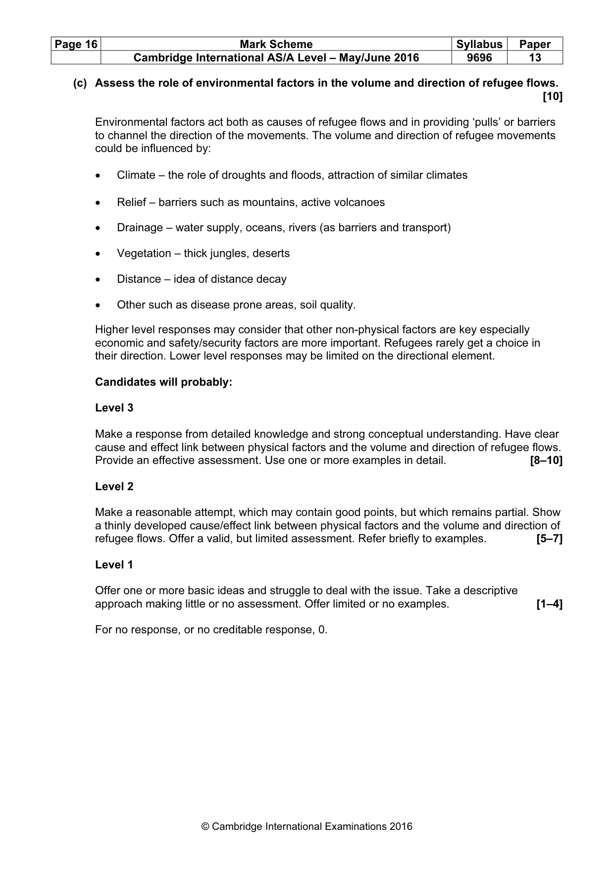 Mark scheme, page 16 of 18