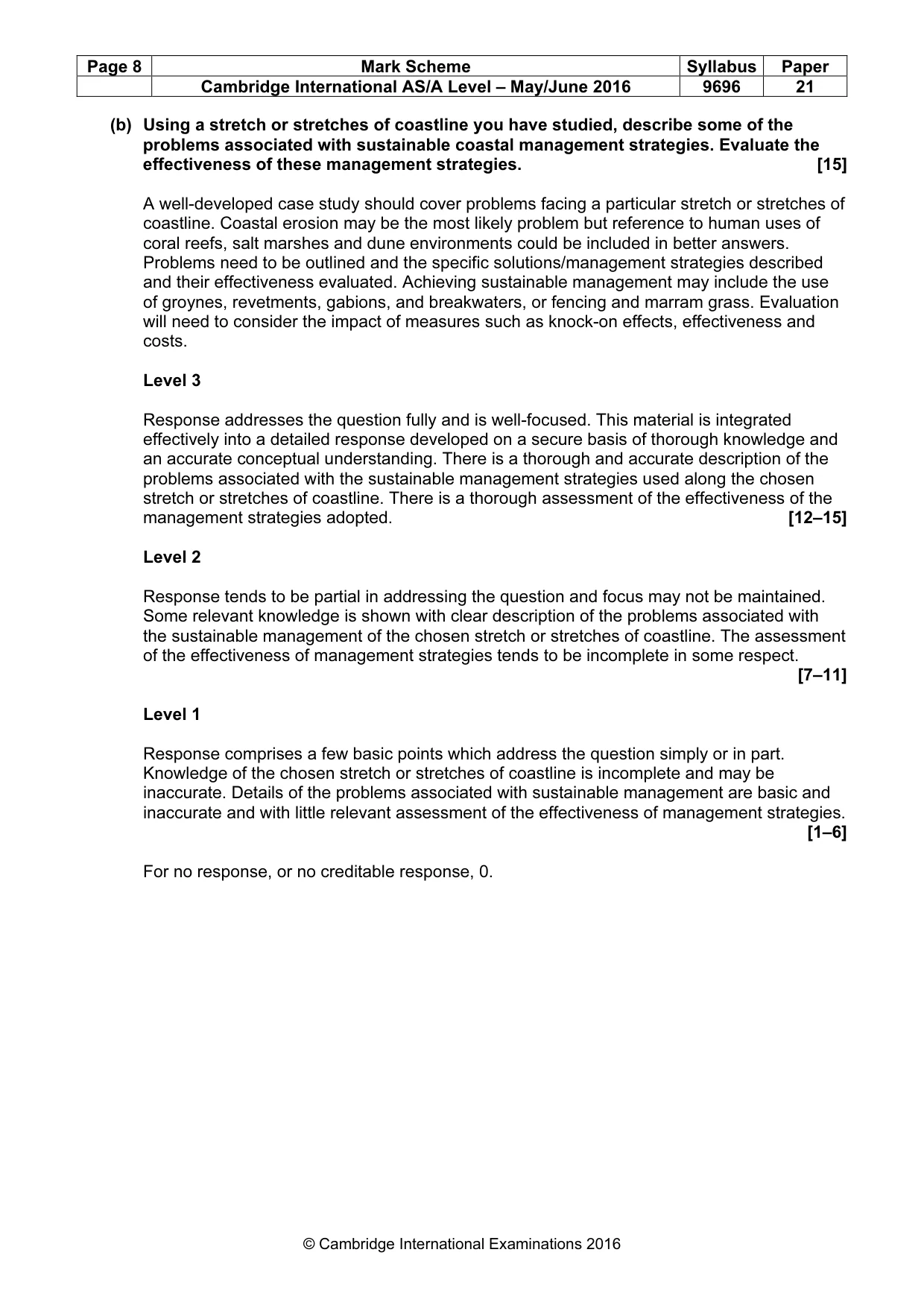 Mark scheme, page 8 of 15