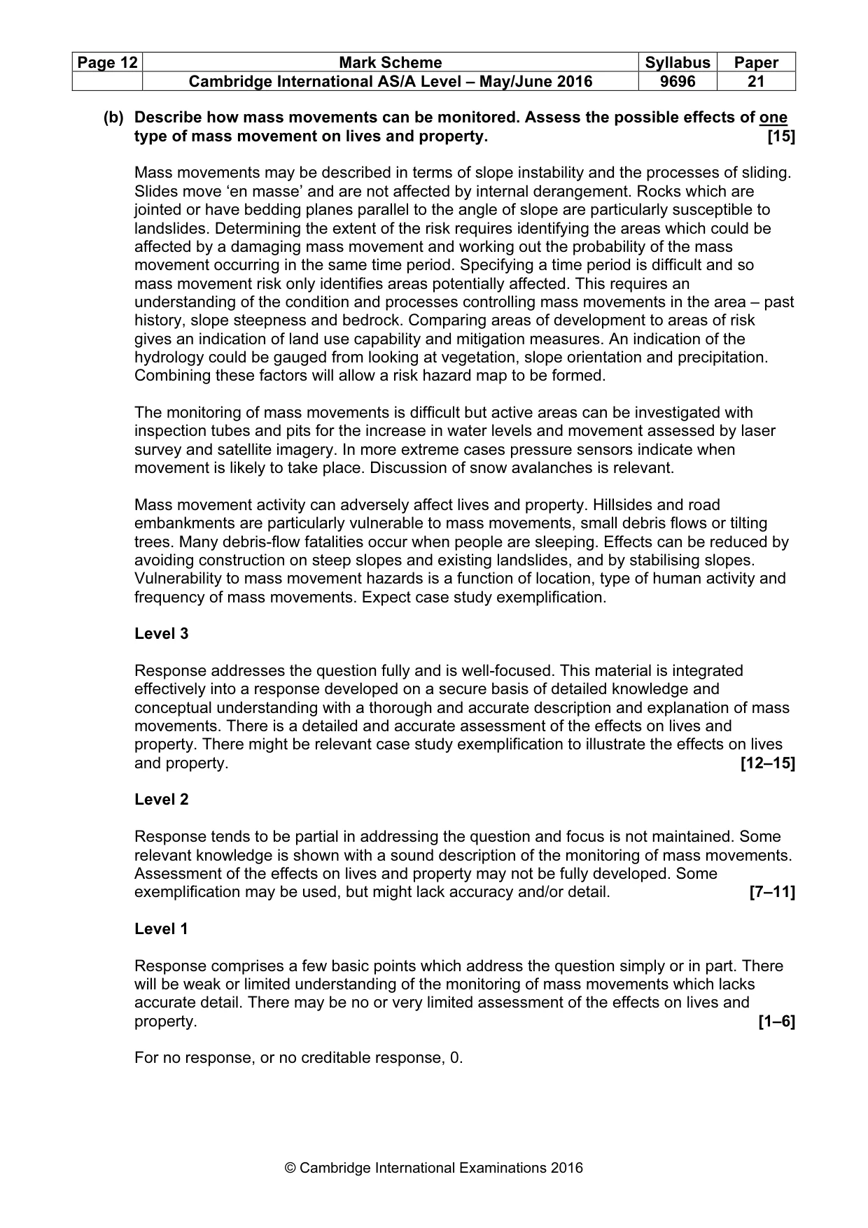 Mark scheme, page 12 of 15