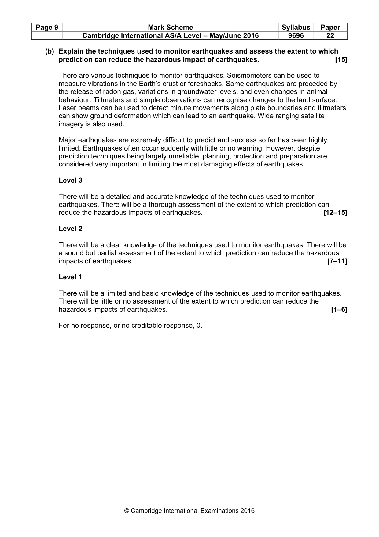 Mark scheme, page 9 of 15