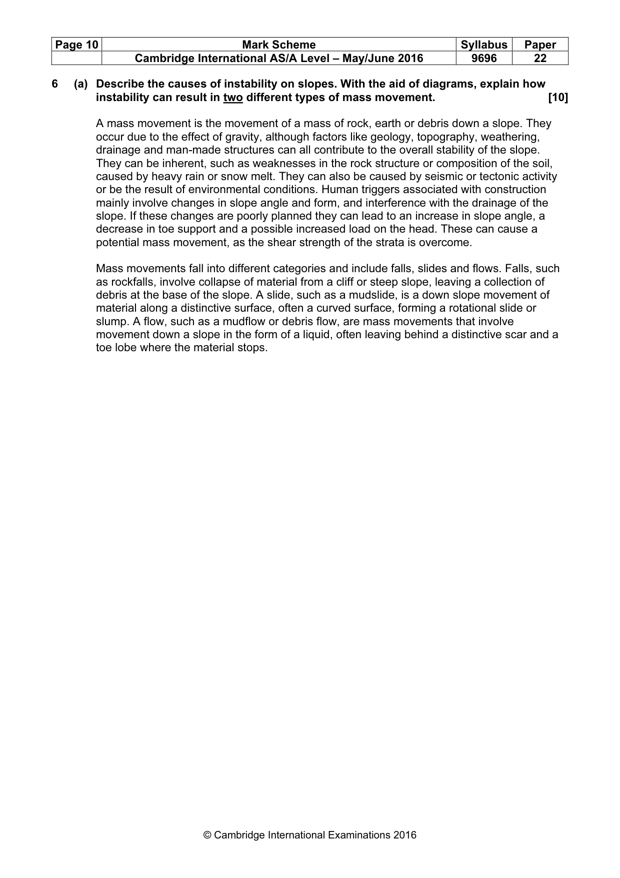 Mark scheme, page 10 of 15