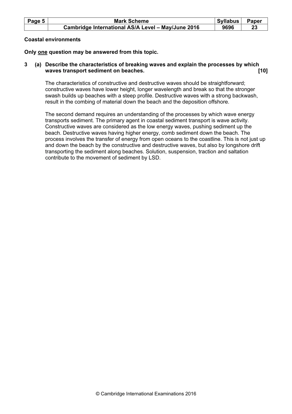 Mark scheme, page 5 of 13