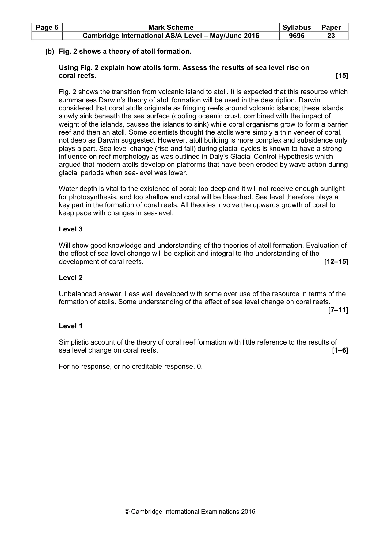 Mark scheme, page 6 of 13