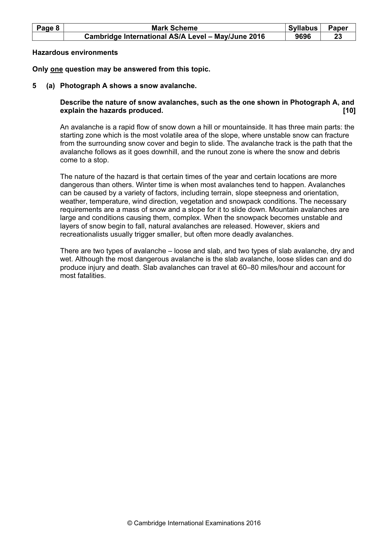 Mark scheme, page 8 of 13