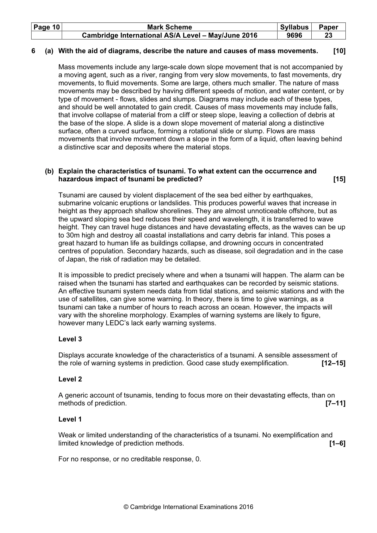 Mark scheme, page 10 of 13