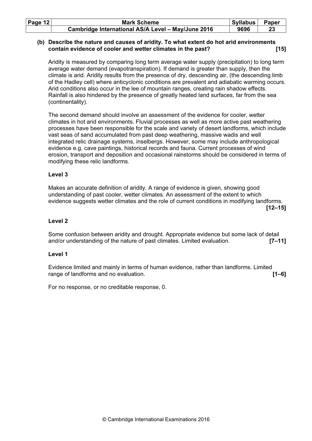 Mark scheme, page 12 of 13
