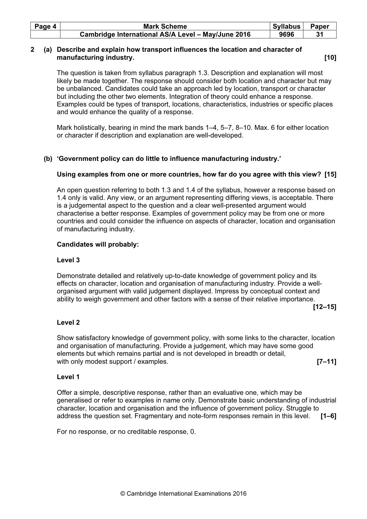 Mark scheme, page 4 of 13