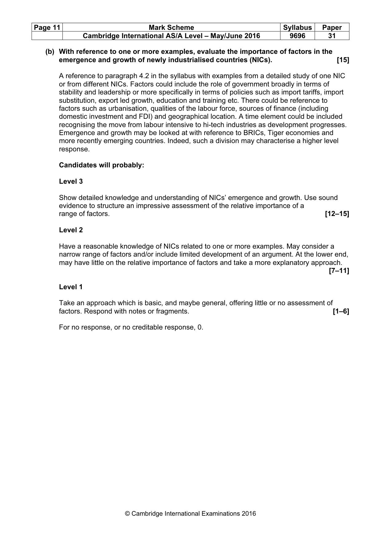 Mark scheme, page 11 of 13